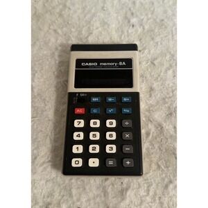 Rare Casio Vintage Calculator Memory - 8A  + Case/Instruction Tested And Working